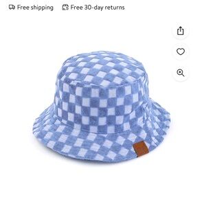 CC blue checkered Bucket Hat- new without tags!